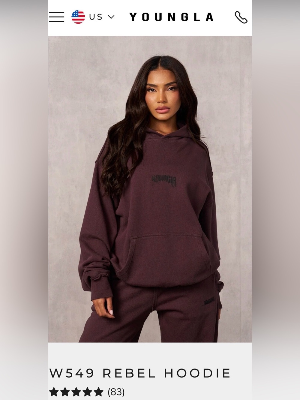 YoungLA Women's Set in Plum